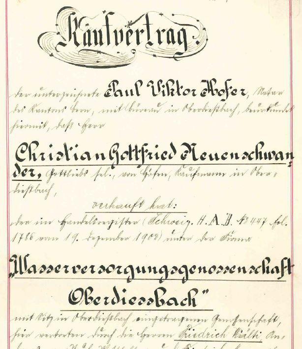 Kaufvertrag Schnabel 1912